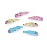 Cumpara ieftin Set agrafe colorate pentru par cu imprimeu Unicorn, 6 bucati, Crisalida