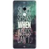 Husa silicon pentru Xiaomi Mi Mix 2, Silence Speaks When Word Cannot