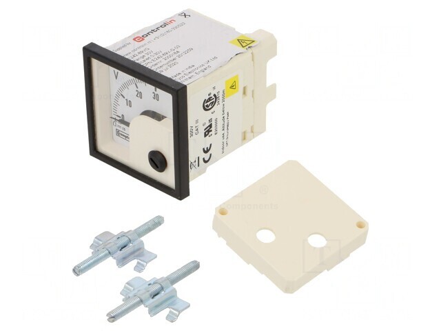 Voltmetru pe panou 0-30V Clasa 1.5 48x48mm
