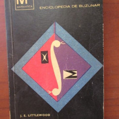 Varietati matematice- J. E. Littlewood