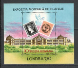 Romania.1990 Expozitia filatelica LONDRA-Bl. TR.502