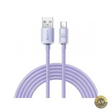 Cablu Date si Incarcare USB-A - USB-C Baseus Crystal Shine Series 100W 1.2m Mov CAJY000405