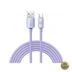 Cablu Date si Incarcare USB-A - USB-C Baseus Crystal Shine Series 100W 1.2m Mov CAJY000405