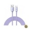 Cablu Date si Incarcare USB-A - USB-C Baseus Crystal Shine Series 100W 1.2m Mov CAJY000405