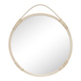 Ratan oglindă Malo, natural, &oslash;50 cm