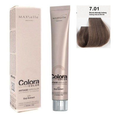 Blond Natural Cenusiu 7.01 Vopsea Colora MaXXelle cu extract de Goji 100 ML foto