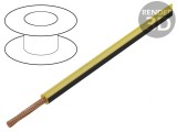 Cablu Electric FLRY-B 1x0,75mm2 Cu PVC Galben-Negru 60V
