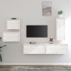 VidaXL Comode TV, alb, 5 buc., lemn masiv de pin