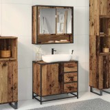 VidaXL Dulap pentru Chiuveta de Baie cu ușă Lemn vechi 65 x 33 x 60 cm