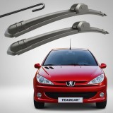 Cumpara ieftin Set 2 Ștergătoare Parbriz Flat Dedicate Peugeot 206, 206+ (1998-2013), Prindere Hook (C&acirc;rlig)