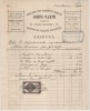 Romania, Iancu Klein, Depozit de olarie albastra, Factura, Craiova, 1902