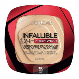 Pudra de fata, Loreal, Infallible 24H Fresh Wear, Foundation In A Powder, 180 Linen, 9 g, L&#039;Oreal