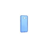 Husa Silicon Matt Albastra Samsung Galaxy J1 (2017) J130F, Protectie Camera