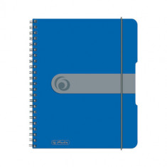 Caiet Herlitz EOTG, A5, cu elastic, 80 file, albastru