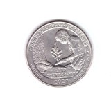 Moneda SUA 25 centi/quarter dollar 2020 D Vermont Marsh-Billings-Rockefeller, stare buna, curata