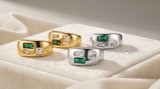 Cercei Huggie Lati Argint 925 Zirconiu Multicolor Auriu/Argintiu Chunky Femei