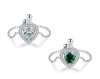 Inel Reglabil cu Cristal &icirc;n Formă de Inimă &ndash; Eleganță și Strălucire Cod ARG175C, Argintboutique