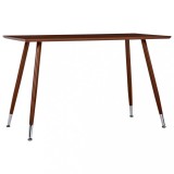 Cumpara ieftin Masă Bucătărie Maro 120x60 cm MDF, 6 Persoane, Picioare Oțel