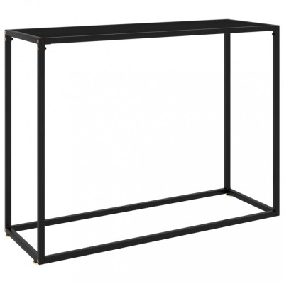 Gossi masa consola, negru, 100x35x75 cm, sticla securizata foto