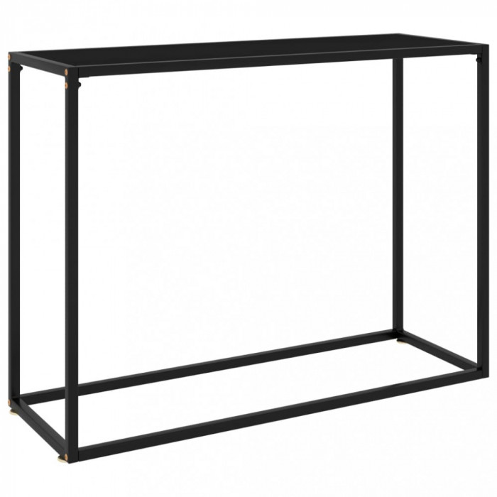 Masa consola, negru, 100x35x75 cm, sticla securizata GartenMobel Dekor
