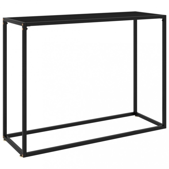 Gossi masa consola, negru, 100x35x75 cm, sticla securizata