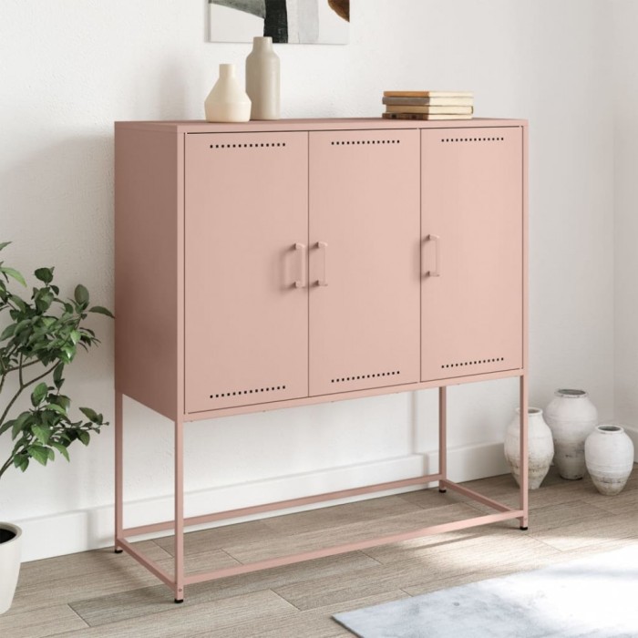 Gossi dulap inalt, roz, 100,5x39x107 cm, otel