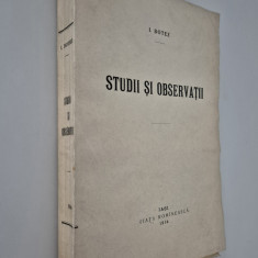 Carte veche 1914 I Botez Studii si observatii