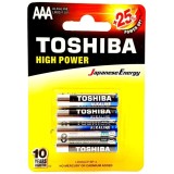 Set 4 baterii TOSHIBA R3 ALK high power BL4, Z-TOOLS LR03GCP BP-4 / EXT 10982