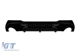 Difuzor tip 135i potrivit pentru bara de protectie M Technik din spate pe BMW Seria 1 F40 cu 5 usi dupa 2019, -o---o-, lac negru Performance AutoTunin