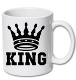 Cana alba personalizata &quot;KING&quot;, INOVATIX&reg;. 330ml