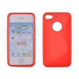 HUSA SILICON S-LINE APPLE IPHONE 4/4S ROSU