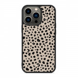 Husa iPhone 14 Pro Max - Skino Fancy Latte, animal print bej negru