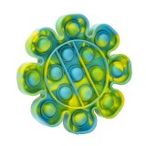 Jucarie antistres din silicon, Pop it Now and Flip It, Floare, Multicolor