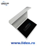 Set cutie alba din carton pentru stick cu burete si Memorie USB Kingston DataTraveler Exodia 64GB, USB 3.2, Black/Teal