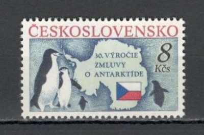 Cehoslovacia.1991 Tratatul ptr. Antarctica XC.606 foto