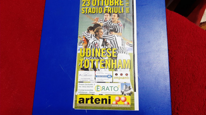 program Udinese - Tottenham