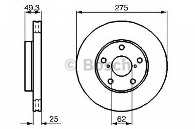 Disc frana TOYOTA RAV 4 II (CLA2, XA2, ZCA2, ACA2) (2000 - 2005) BOSCH 0 986 479 111 foto