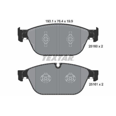 Placute frana Audi A8 D4 (4h2 4h8 4hc 4hl) 11.09-01.18, Q5 (8rb) 11.08-12.17, Q5 Van (8rb) 11.08-12.17, Fata, TEXTAR foto