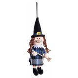 Cumpara ieftin Figurina Halloween Vrajitoare Befana cu saculet textil multicolor 10x7x31H