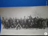 FOTOGRAFIE SUPERBA , VANATOARE , cu vanat , vanatori si haitasi