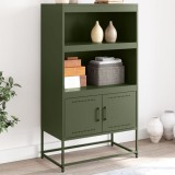 VidaXL Dulap &icirc;nalt, verde măsliniu, 68,5x38,5x123,5 cm, oțel