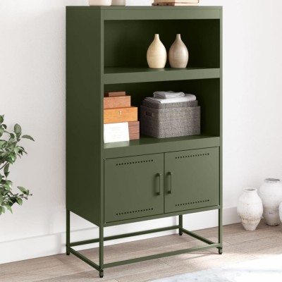 vidaXL Dulap &amp;icirc;nalt, verde măsliniu, 68,5x38,5x123,5 cm, oțel 846504 foto
