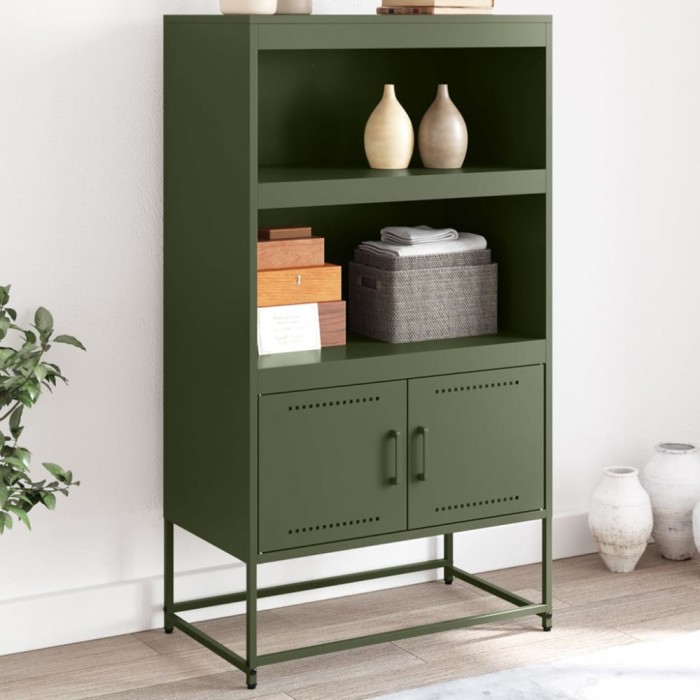 vidaXL Dulap &icirc;nalt, verde măsliniu, 68,5x38,5x123,5 cm, oțel 846504