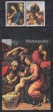 Paraguay 1982 - 500 de ani de la nașterea lui Rafael, Serie + Colita + Bloc, SET COMPLET, 4 POZE, MNH