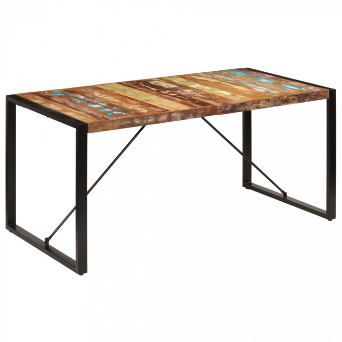Masa de bucatarie, 160 x 80 x 75 cm, lemn masiv reciclat