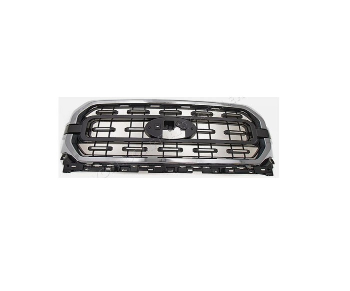 Grila radiator Ford F-Series, 10.2020-, model: F150, montare fata, Cu ornamente cromate, laminat cu negru; negru, RapidAuto
