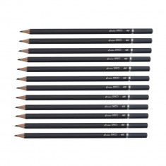 Set 12 Creioane DACO, Negre, din Lemn Hexagonal, Mina 4B, Creion 4B, Creioane 4B, Creion Daco 4B, Set Creioane 4B, Creion Negru Daco, Creion Negru Dac