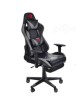SCAUN DE GAMING, CU SUPORT PENTRU PICIOARE, GRI,