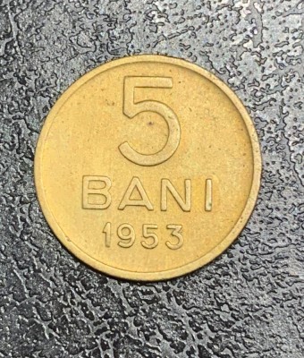 Moneda 5 bani 1953 RPR foto