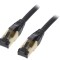 Cablu patch cord S/FTP Cat 8 negru